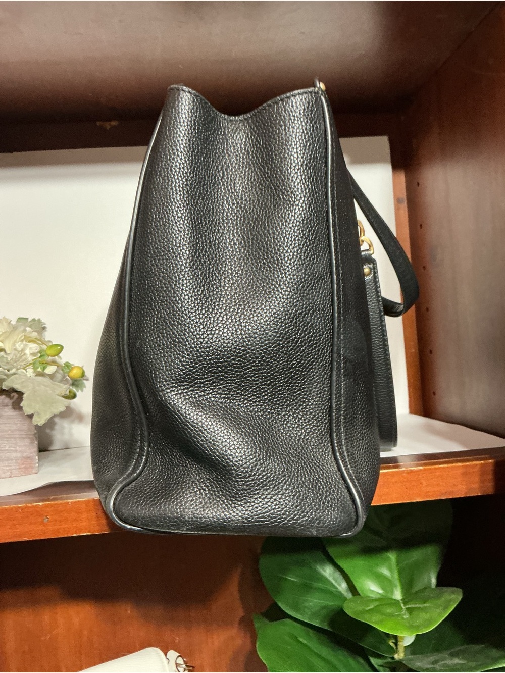 Tory Burch Satchel Black Pebble Leather - Picture 3 of 7